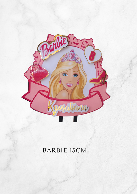 Barbie vinyl cake topper
