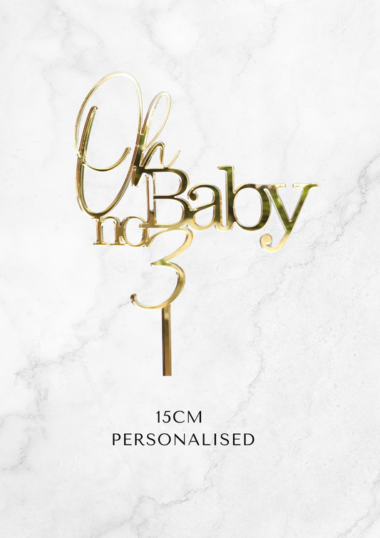 Personalized Oh baby acrylic topper