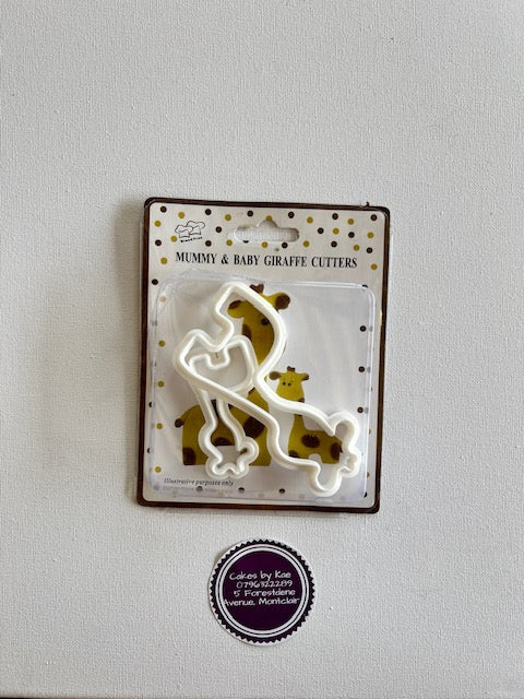 Mommy and Baby Giraffe Cutter